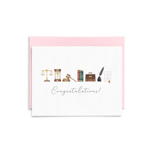 Lawyer graduate card, Graduation card, Card for law student, Congratulations card, Greeting card for new lawyer, New attorney card