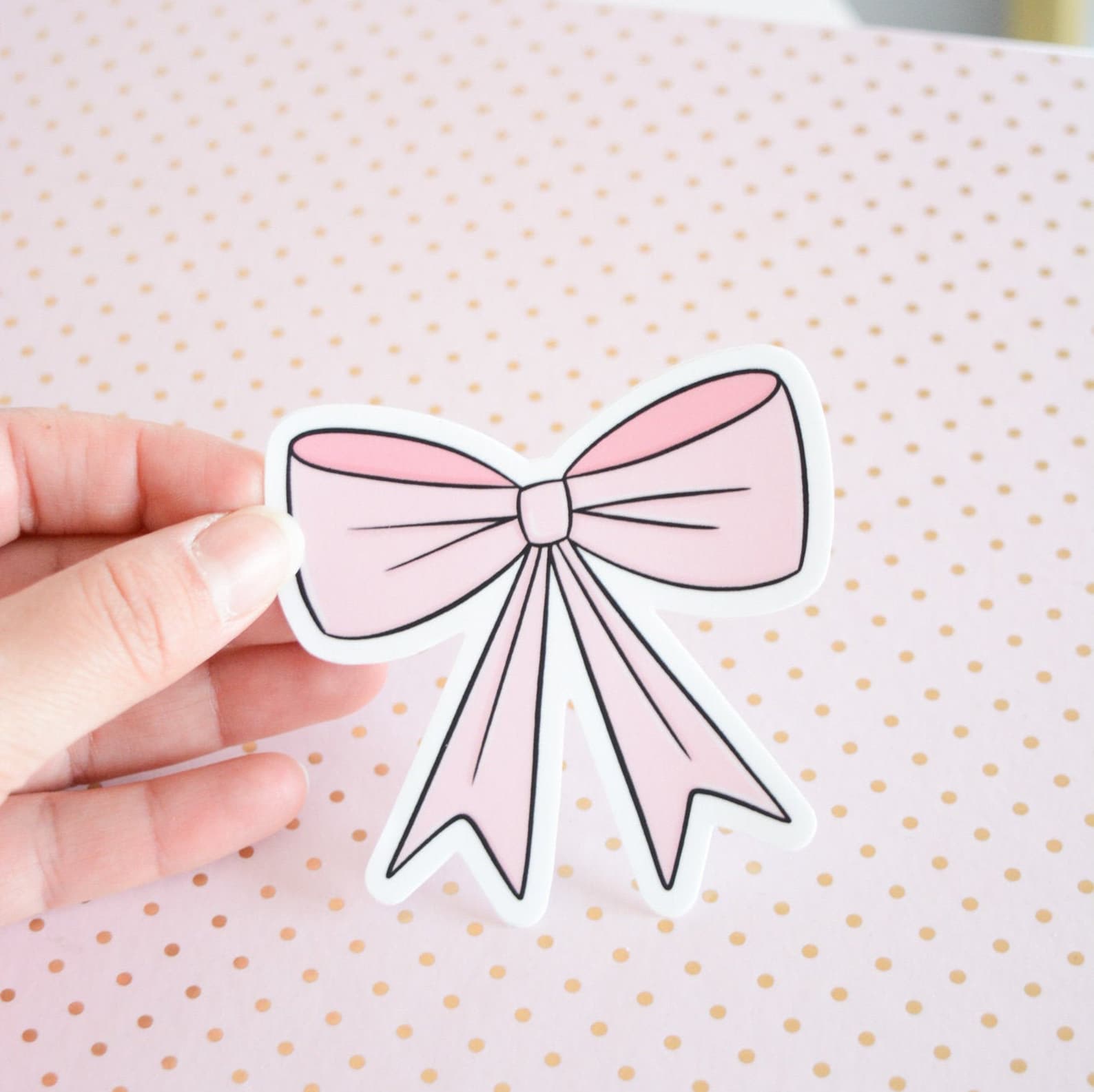 Cute Bow Sticker Pink Bow Sticker Bow Decal Planner Sticker - Etsy