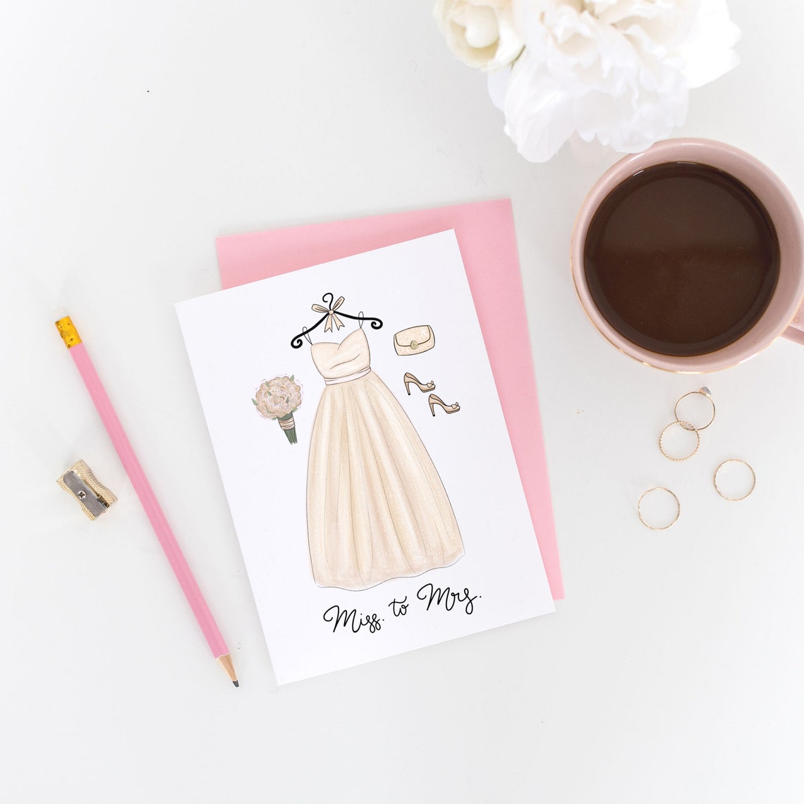 Bridal Shower Greeting Card Card for Bride Wedding Card for Etsy