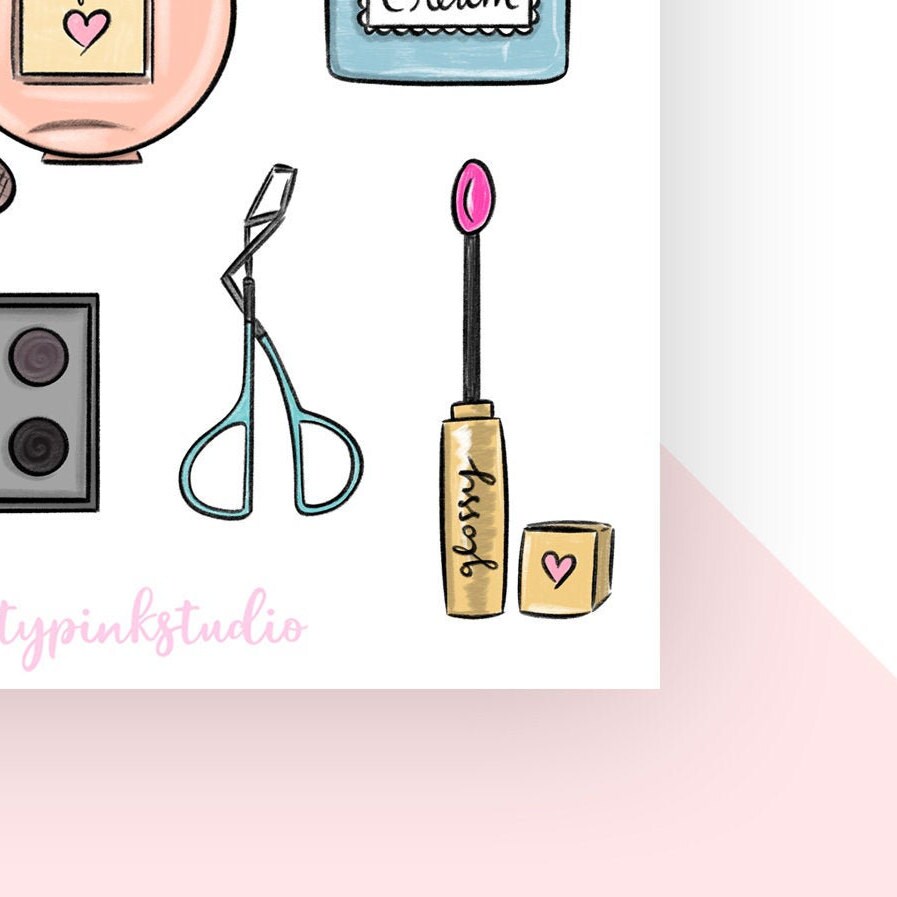 makeup sticker sheet makeup sticker pack beauty product etsy