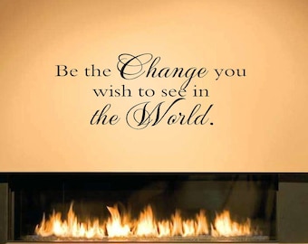 Be The Change You Wish to See in The World 22x21.6 Yellow Vinyl Wall Art Inspirational Quotes Decal Sticker Be The Change You Wish to See in The World 22x21.6 Yellow Vinyl Wall Art Inspirational Quotes Decal Sticker