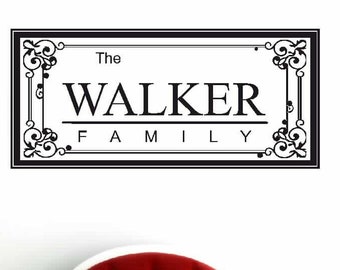 Personalized wall decal - Family wall decal - Entryway wall decor - Living room wall vinyl - decorative wall decal - wedding gift wall decal