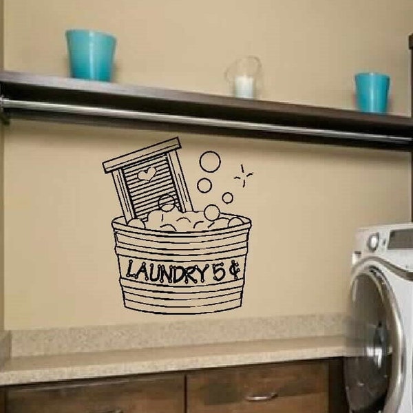 Laundry Wall Decal Etsy