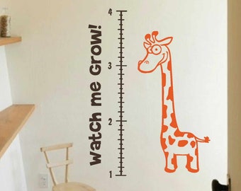 wall decal - Childs growth chart  - nursery room wall decal - Wall decal Giraffe - Kids Growth chart - Wall decals - Kids wall decal