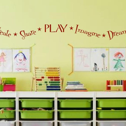 Kids Playroom Wall Decal Sticker Etsy