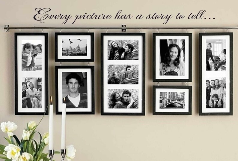 wall vinyls decals art decal sticker family decal wall decal wall decor Every picture has a story to tell.. vinyl wall decal