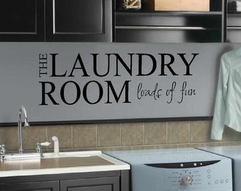 Clothesline Decal Vinyl Wall Art Laundry Room Decor - Etsy