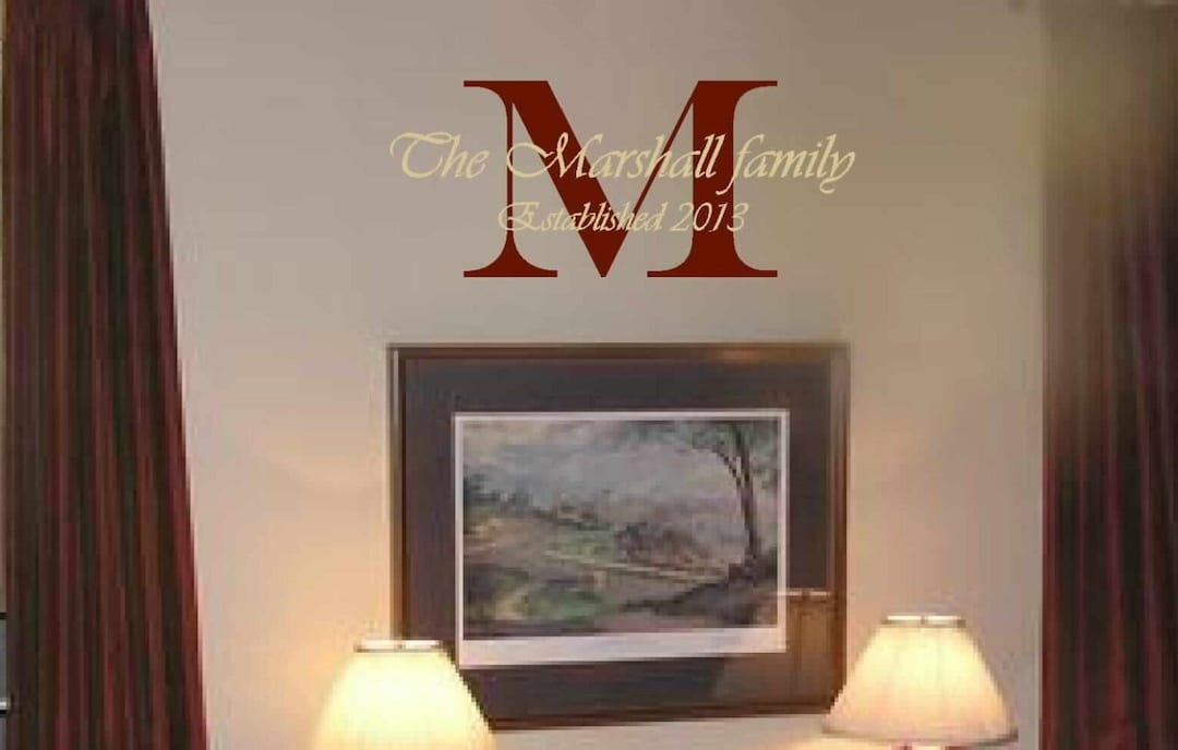 Custom Family Name Wall Decal Personalized Family Name Wall - Etsy