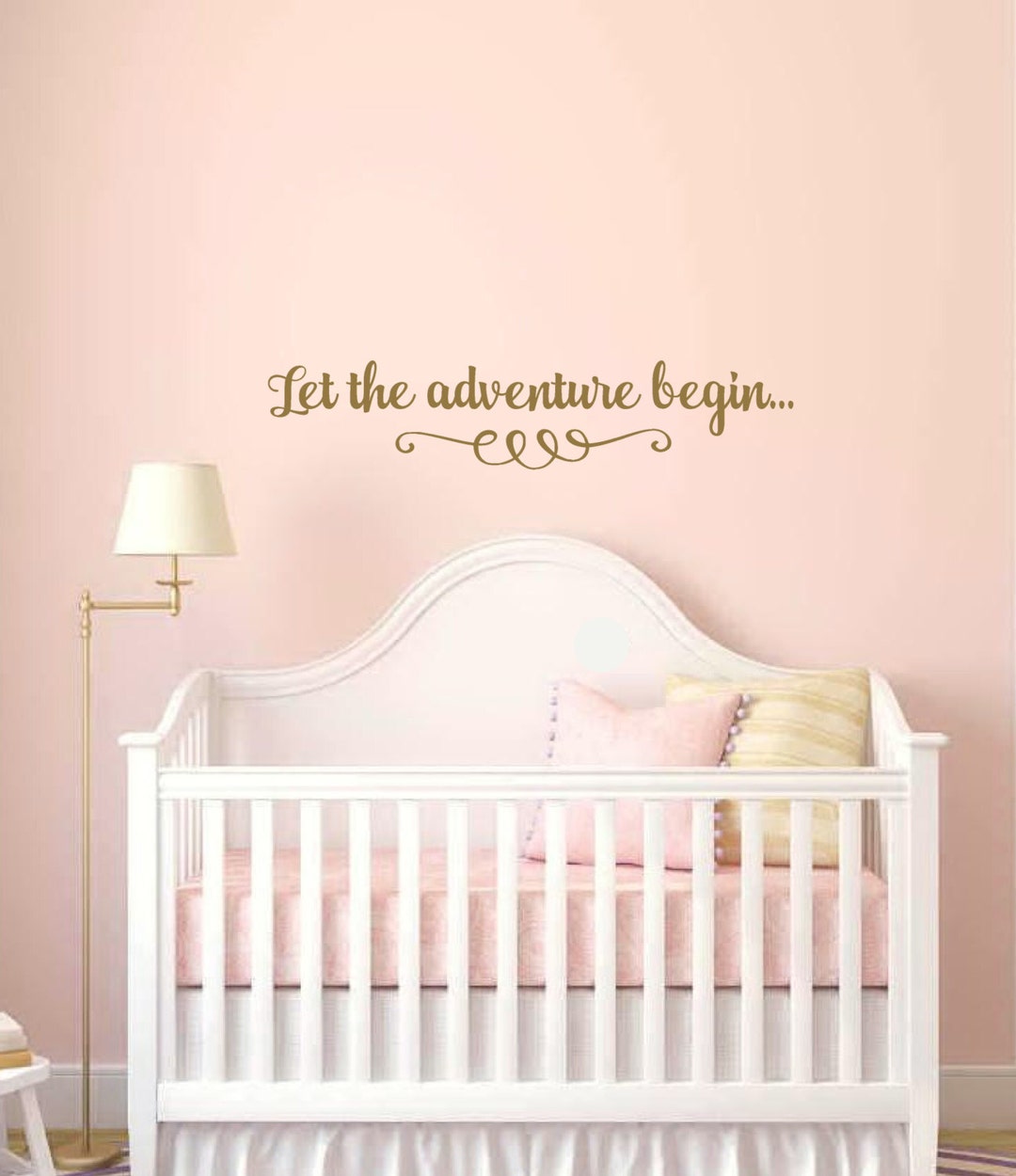 Metallic Gold Wall Decal Nursery Wall Decal Let the Adventure Begin