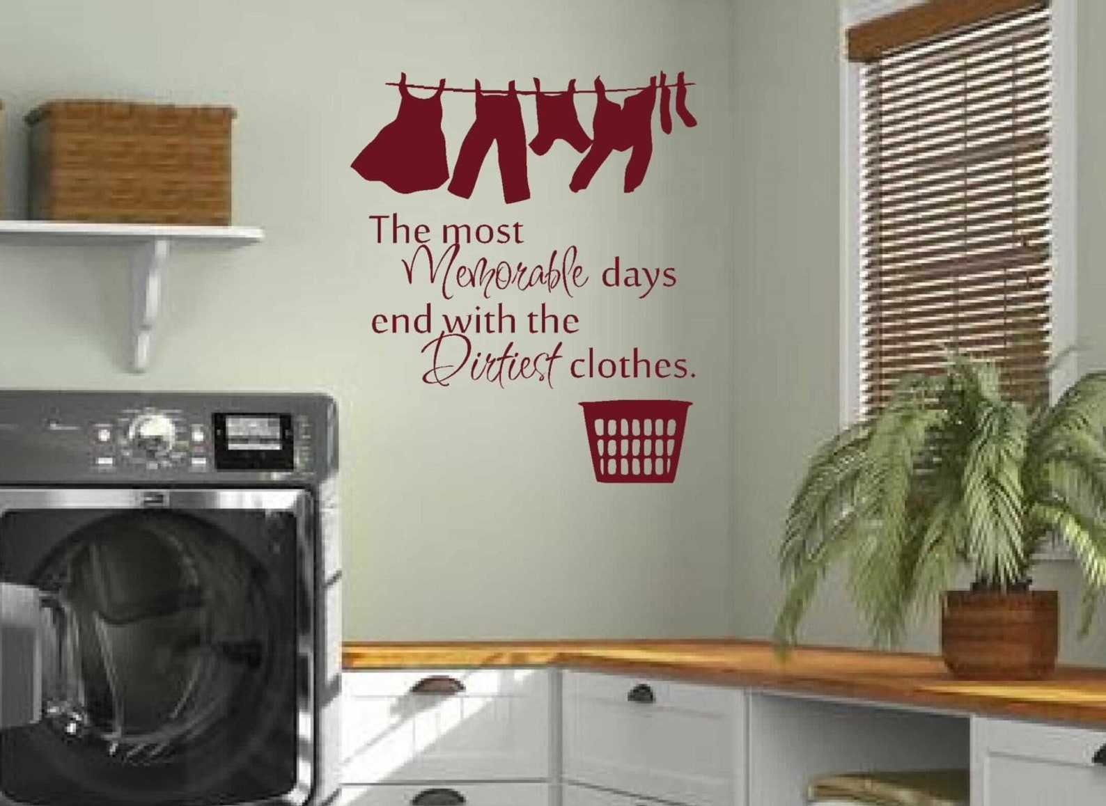 Laundry Room Decor Wall Art Matt Vinyl Decal Laundry Etsy
