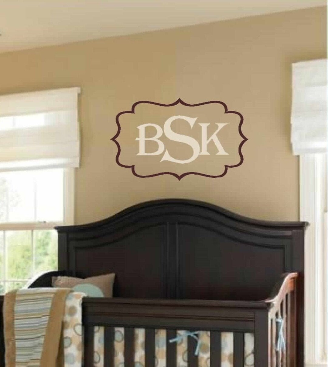 Personalized Wall Decal - Nursery Wall Decal - Monogram Wall Decal ...