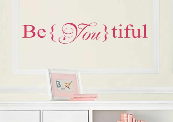 Beautiful Wall Decal Bedroom Wall Vinyl Wall Vinyls Decals Art Be Tiful Children Girls Teen