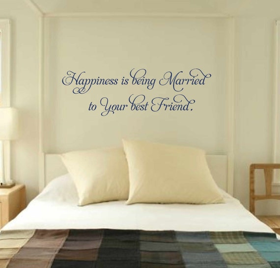 Bedroom Wall Decal Bedroom Decor Wall Vinyls Decals Art Bedroom Love Quote Happiness Is Being Married To Your Best Friend