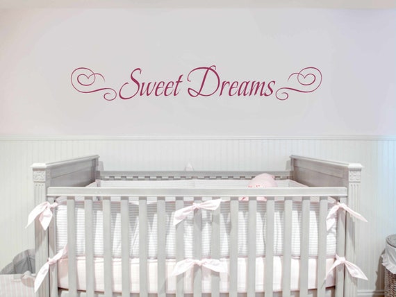 Nursery Wall Decal Wall Vinyls Decals Art Sweet Dreams Wall Decal Wall Decal Nursery Bedroom Wall Decal