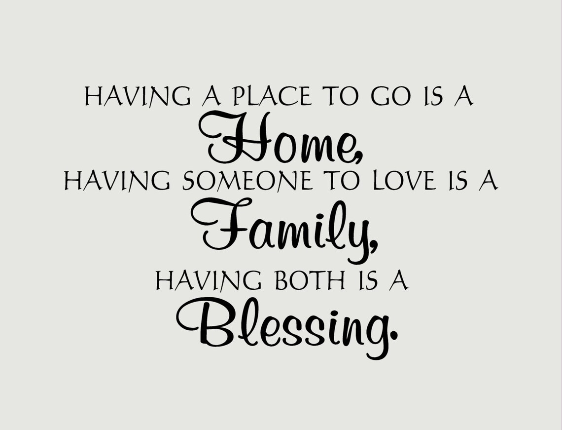 Home Family Blessing Wall Decal Vinyl Wall Decal Wall Etsy