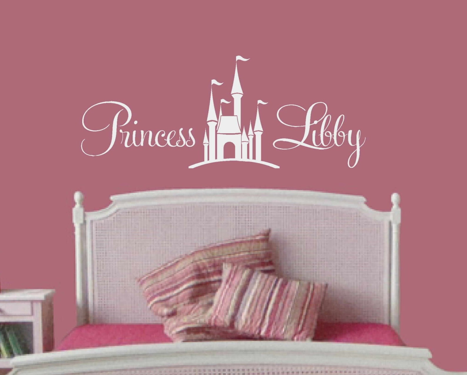 Custom Princess Wall Decal Personalized Children's Wall Etsy