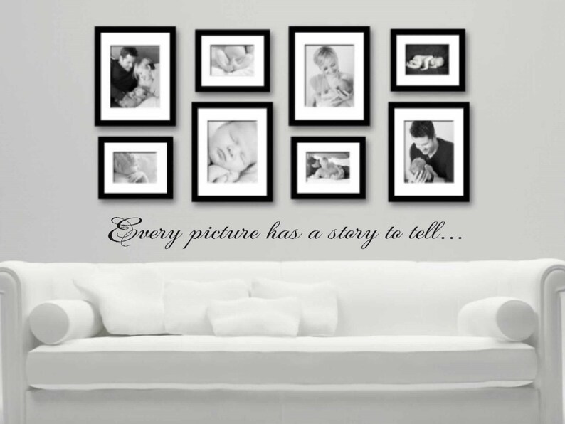 wall vinyls decals art decal sticker family decal wall decal wall decor Every picture has a story to tell.. vinyl wall decal