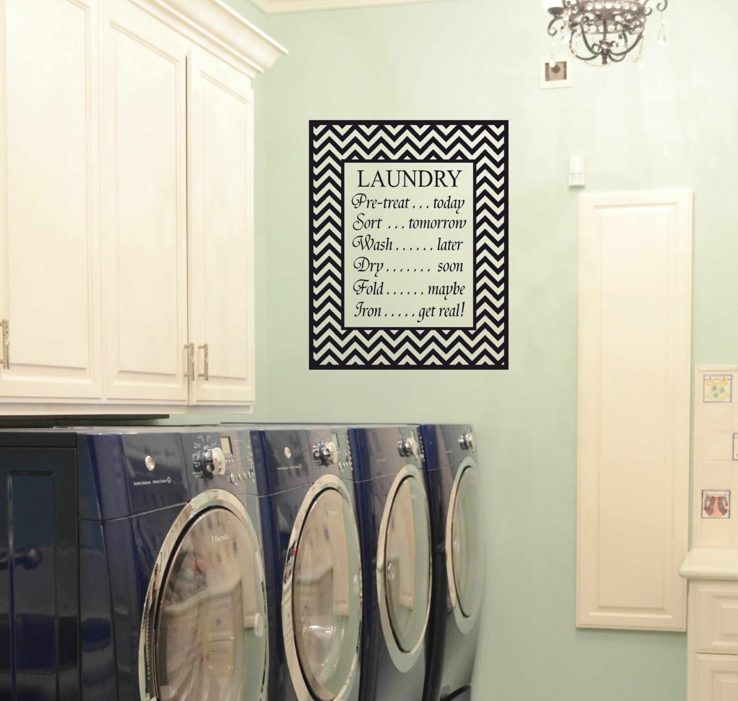 Laundry room decor vinyl wall art matt vinyl decal Etsy
