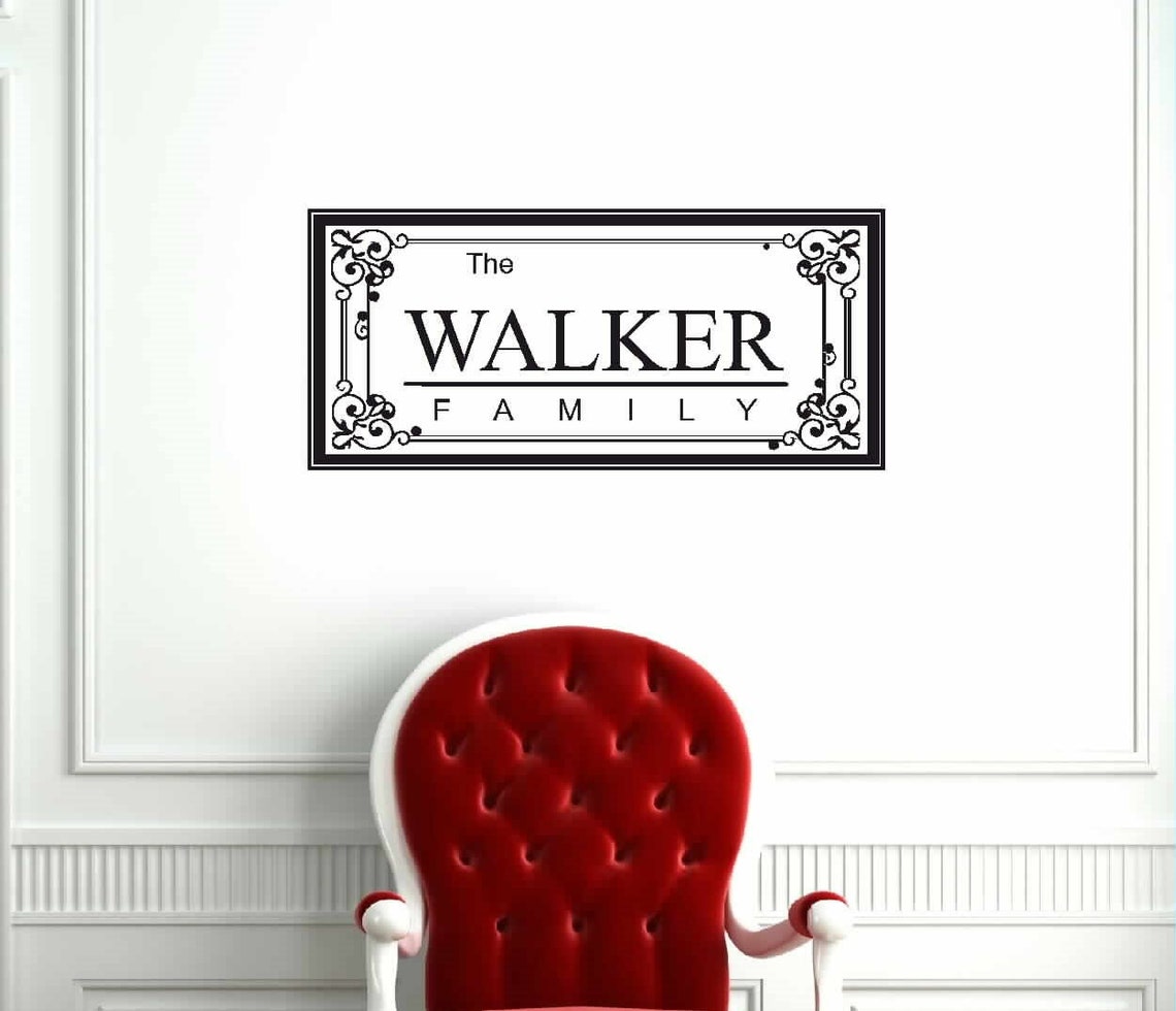 Personalized Wall Decal Family Wall Decal Entryway Wall Etsy
