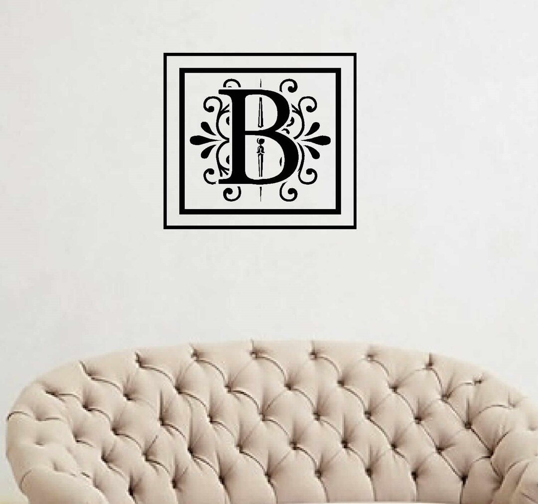 Vinyl Wall Monogram Decal Wall Decal Home Wall Vinyls Decals Art