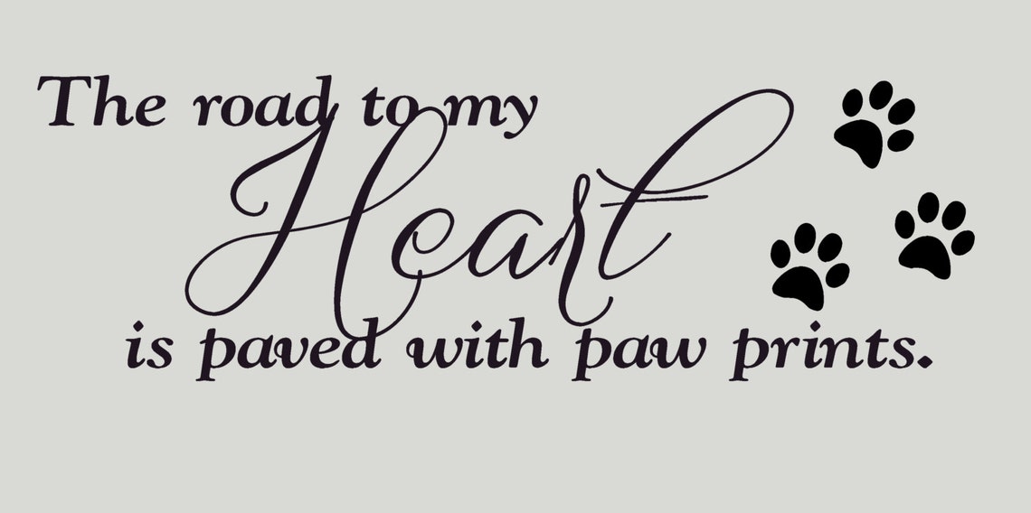 Dog Wall Decal Wall Art Wall Vinyl Decals Art the Road Etsy