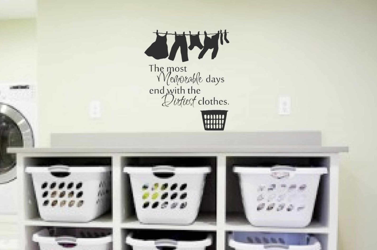 Laundry Room Decor Wall Art Matt Vinyl Decal Laundry Etsy