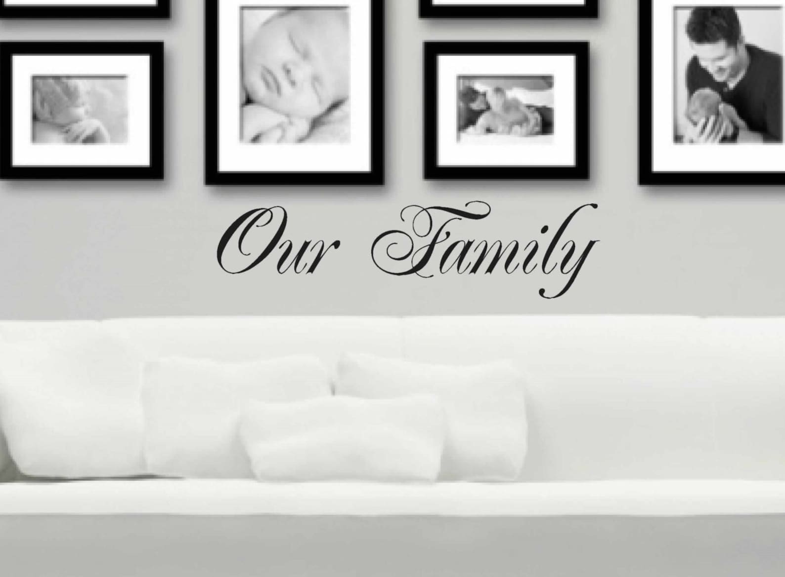 Our Family Wall Decal Vinyl Wall Decor Entryway Decal Etsy