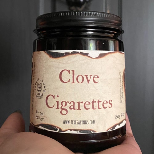 Clove Cigarette Scented Candle Wood Wick Candle Soy Candle Etsy