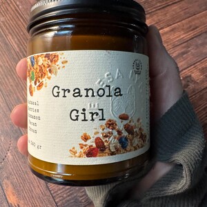 Granola Girl Candle- Oatmeal, Honey, Pecan Wooden Wick CoCoSoy Candle image 10