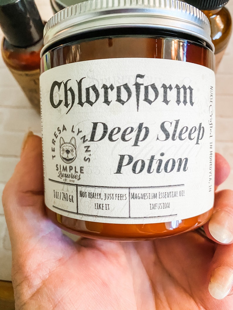 Chloroform sleep potion lotion holistic calming coconut | Etsy