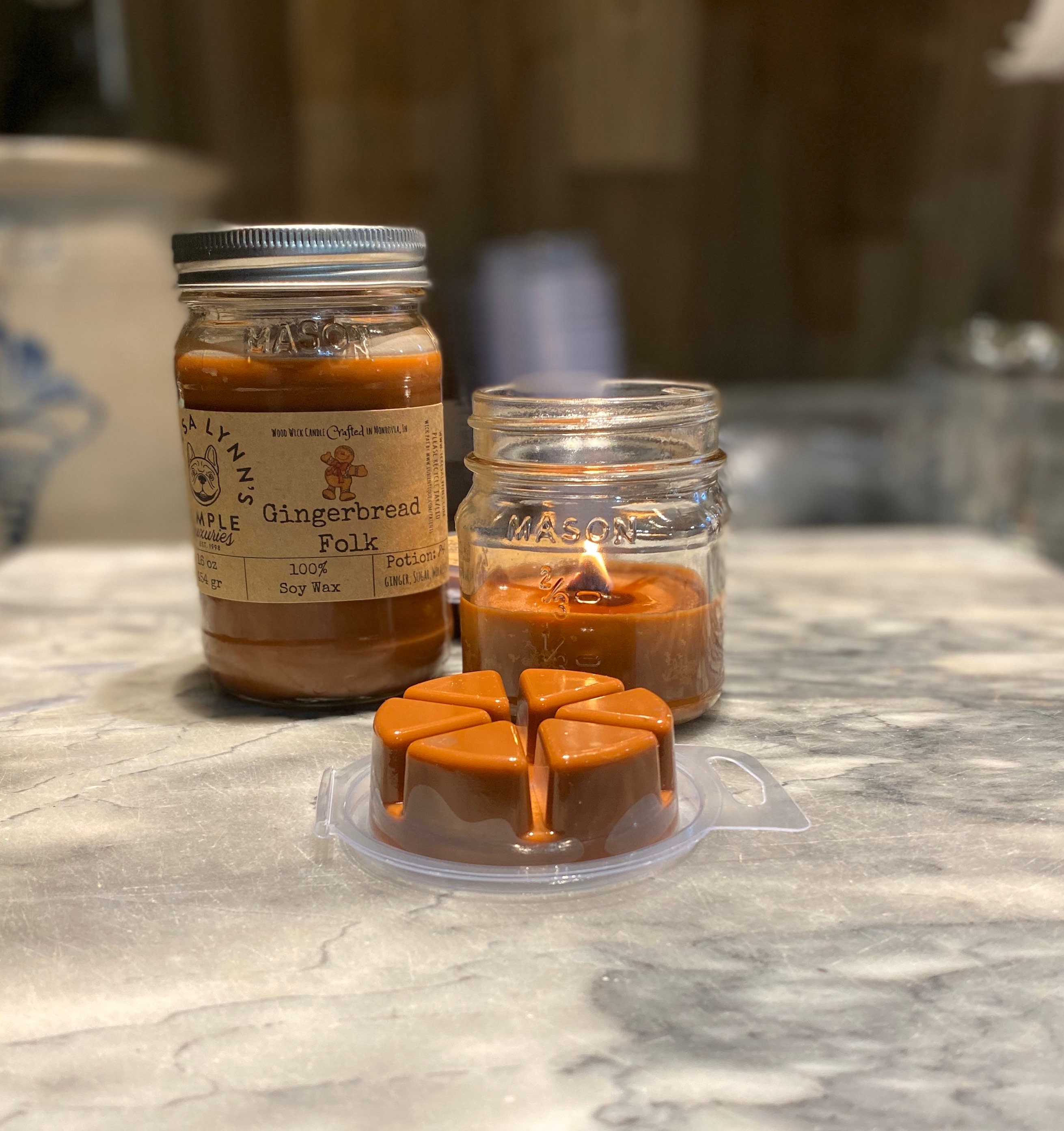 Gingerbread, Soy Candle, holiday Candle, woodwick, Christmas candle