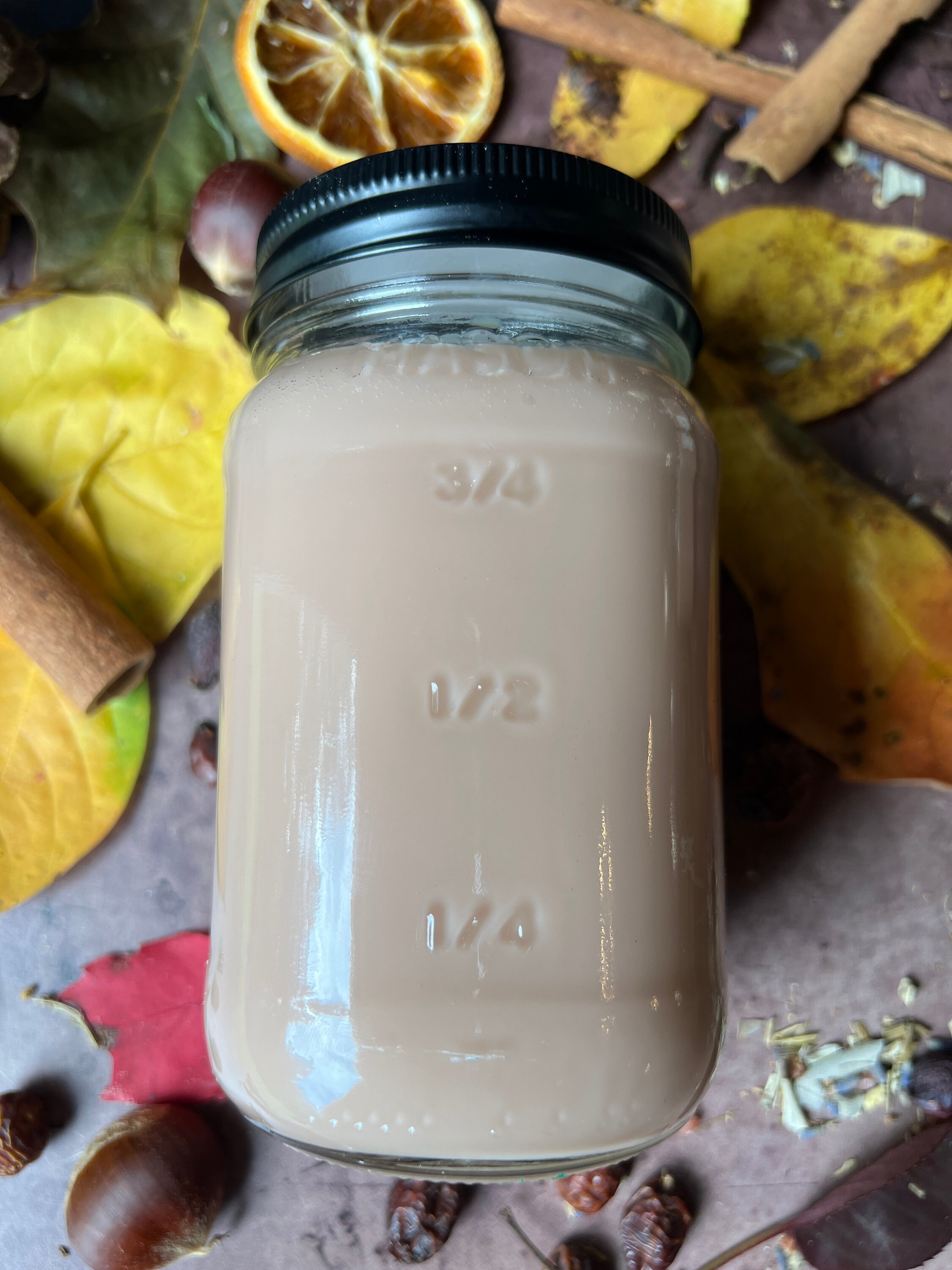 Falling Leaves and Pumpkins Please, soy wax wooden wick candle, fall