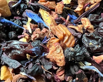 Brew Berries-Organic Blueberry Elderberry Tea - Relaxing Caffeine-Free Loose-Leaf Blend