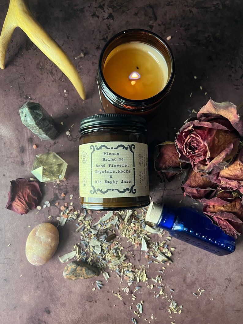 Please Bring Me Dead Flowers Crystals Rocks and Old Jars Etsy
