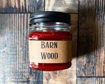 Barn Wood wooden wick soy candle