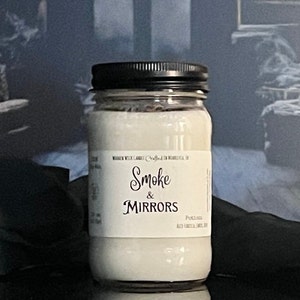 Smoke and Mirrors, Wooden Wick Soy Wax Candle