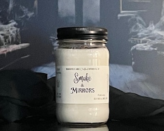 Smoke and Mirrors, Wooden Wick Soy Wax Candle