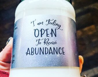 Abundance, candle, blessing, wood wick, citrus, intention candle, winter blessing, manifestation, natural fragrance, open to abundance
