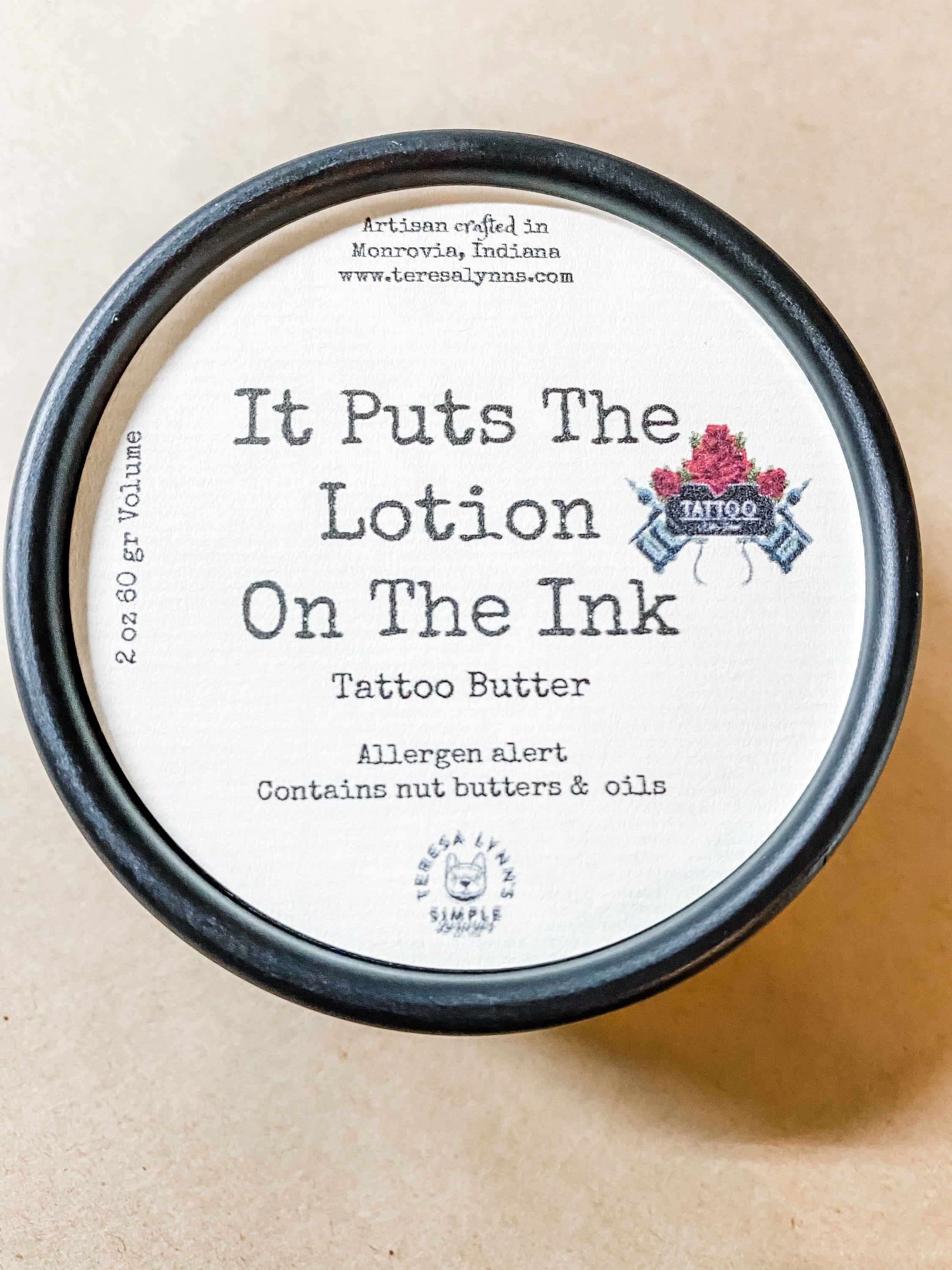 It Puts the Lotion on the Ink, Tattoo, butter, All Natural, dry skin