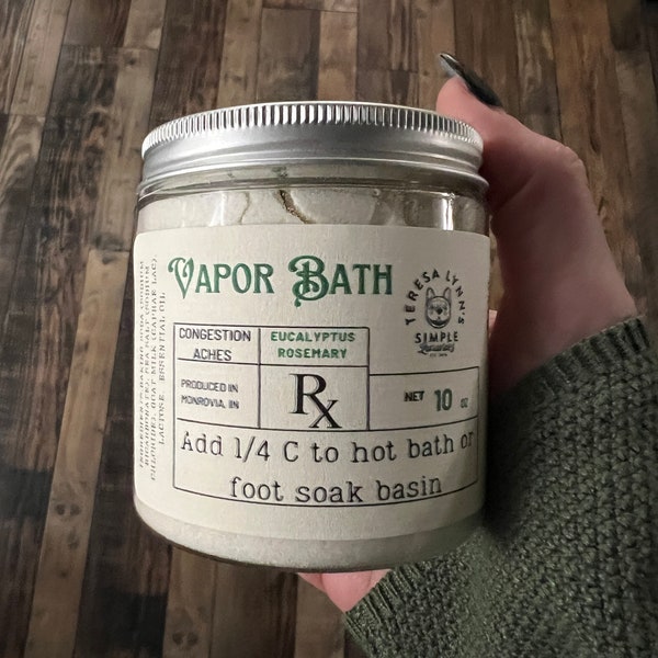 Vapor Bath Eucalyptus Rosemary Infused Goat Milk Bath Soak