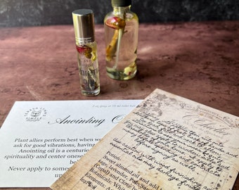 Anointing oil protection, oil, self care, white sage, rue, essential oil, spiritual, manifesting, grounding oil, intention setting