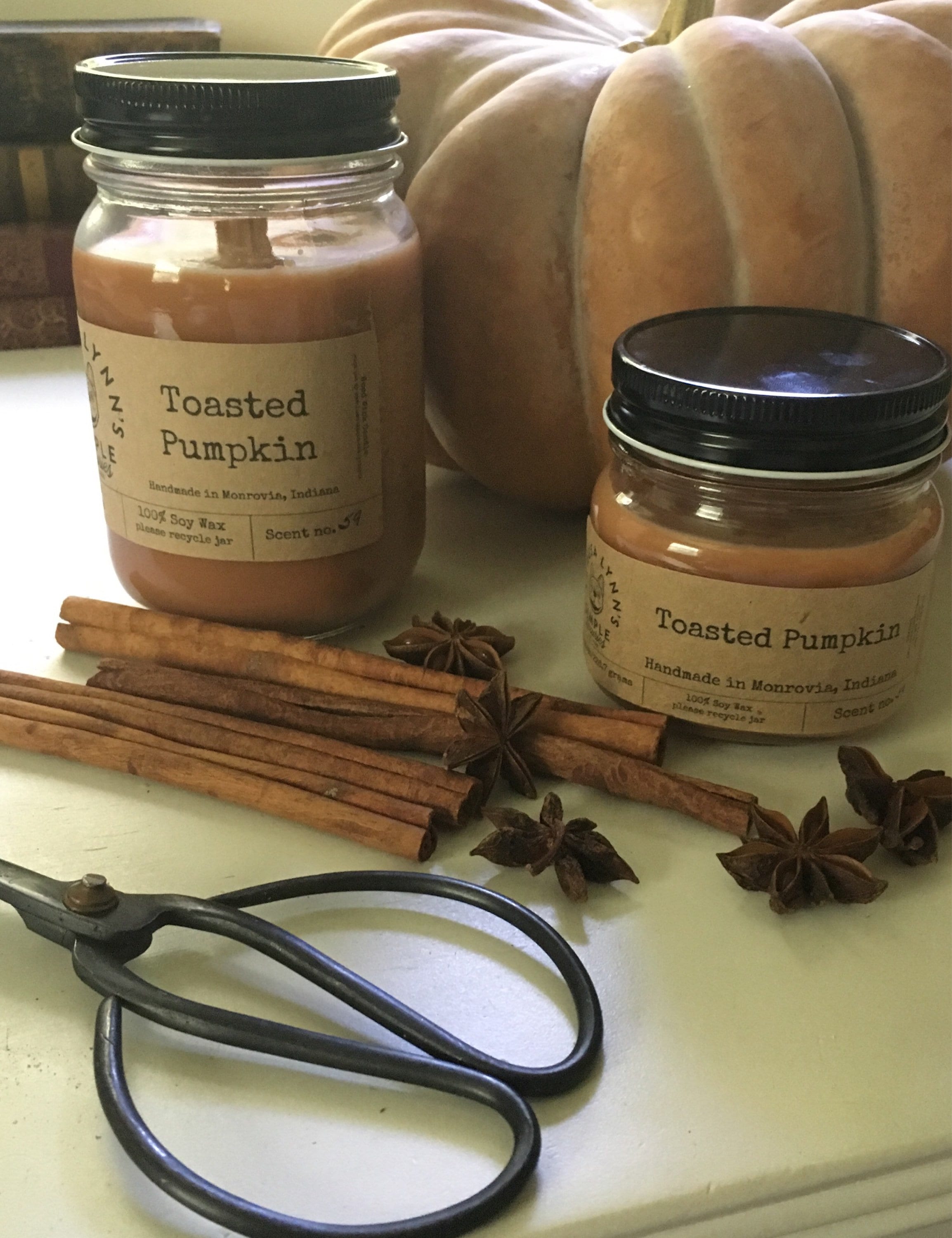 Toasted Pumpkin, soy candle, wooden wick , Pumpkin scented Candle