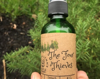 The Four Thieves, insect repellent, all natural, preservative free, chemical free, essential oil, apple cider, fire cider, holistic health
