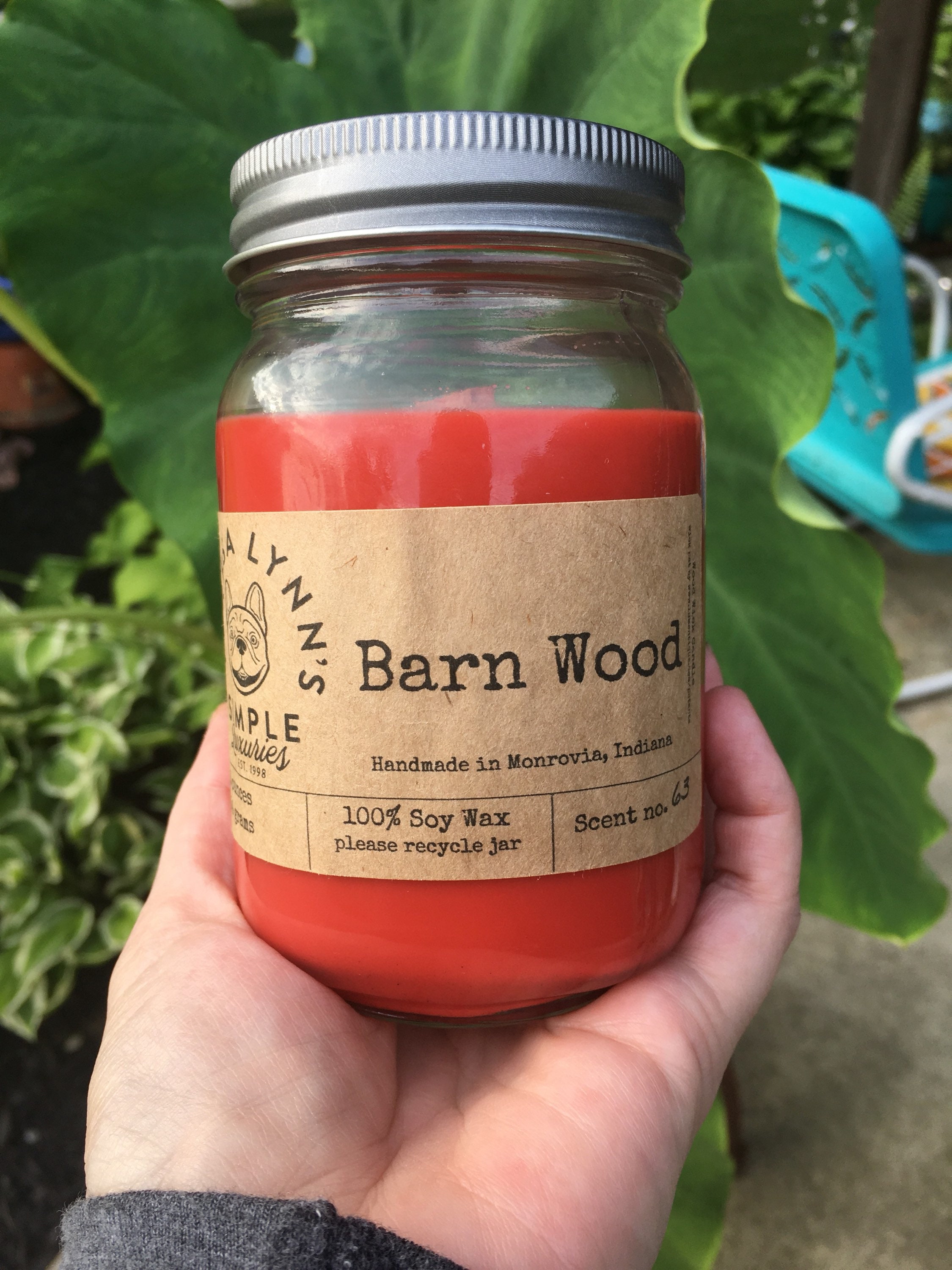 Barn wood wooden wick Soy Candle Handmade candle farm house