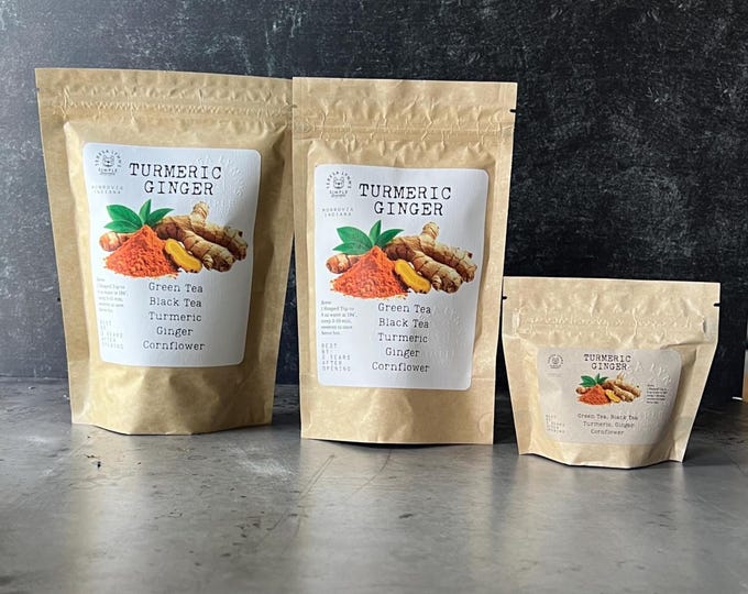 Featured listing image: Turmeric Ginger Loose Leaf Tea: Spicy Superfood Blend