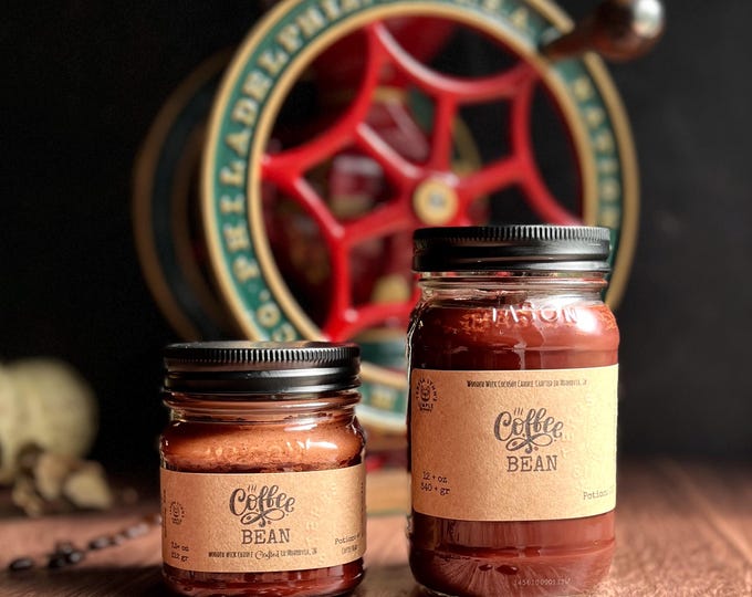 Coffee Bean CoCoSoy Candle: Handmade Wooden Wick, Fresh Roasted Scent