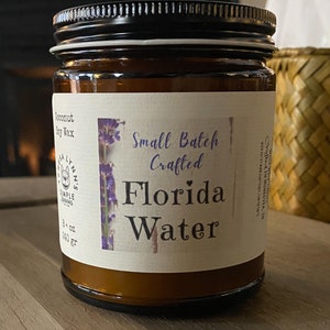 Florida Water infused Wooden Wick Soy Wax Candle created with Our Vintage Florida Water Recipe image 4