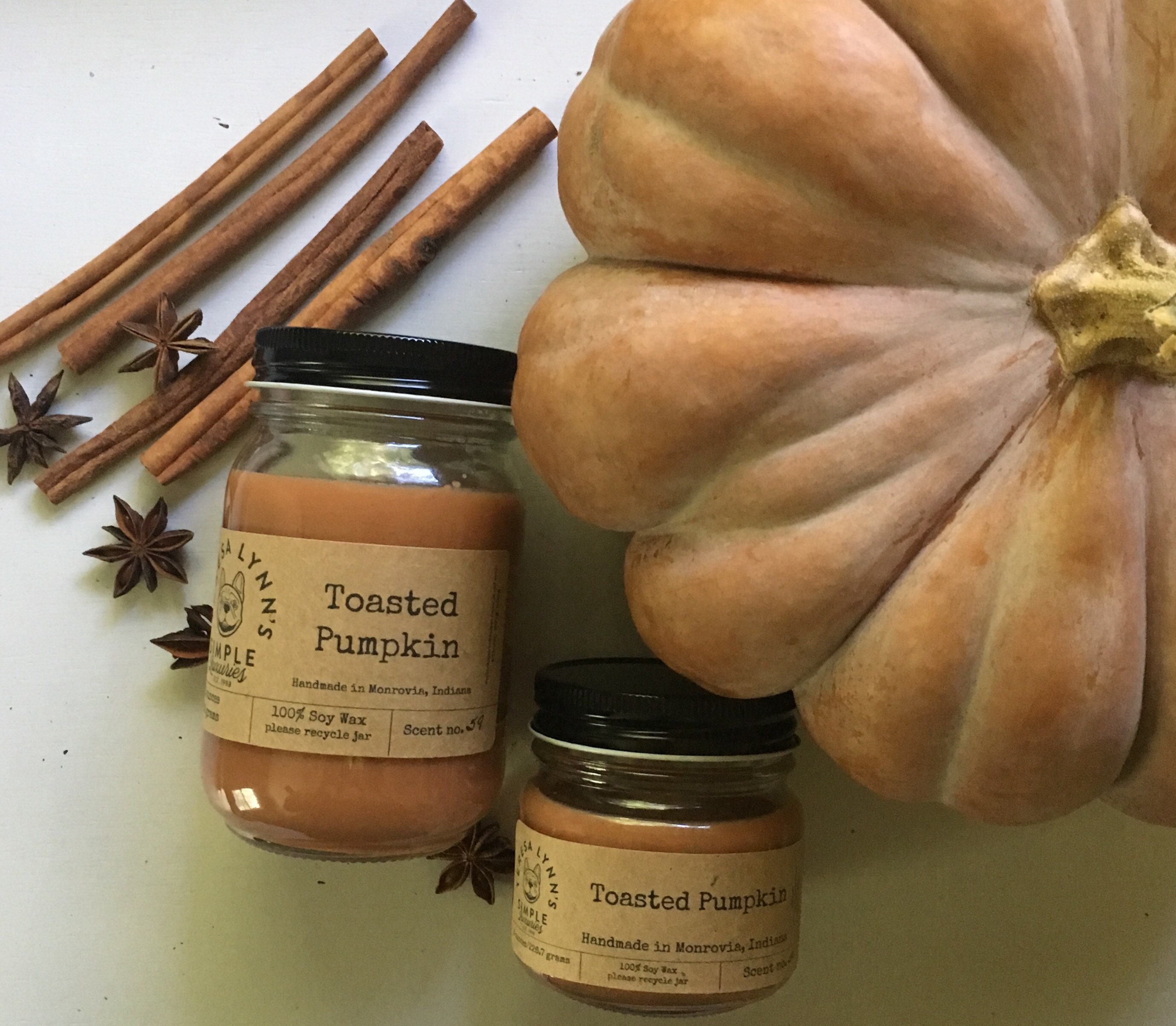 Toasted Pumpkin, soy candle, wooden wick , Pumpkin scented Candle