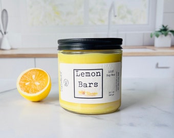 Lemon Bars - Scented Wooden Wick Soy Wax Candle - Fresh Scent