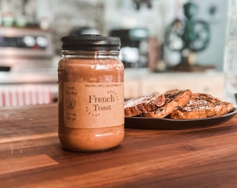 French Toast, Soy Wax, wooden wick candle
